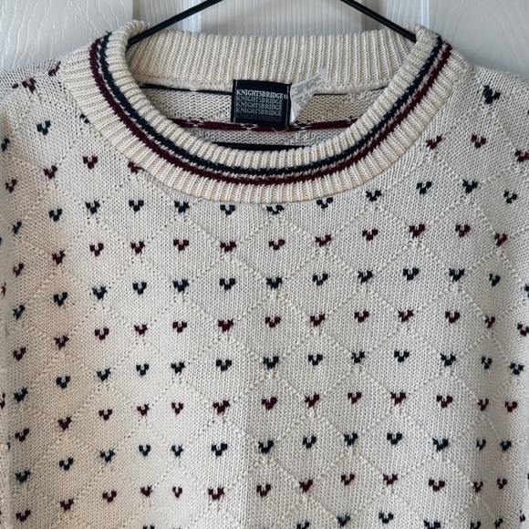 Vintage Knightsbridge Heavyweight Knit Sweater Neutral XL - Picture 2 of 9